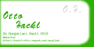 otto hackl business card